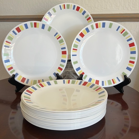 COPY - Corelle Colorful “Memphis” 4 Dinner Plates - Picture 11 of 11
